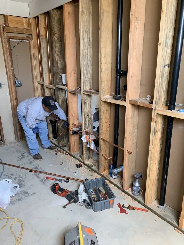 Commercial rough-in plumbing for Gas Line Repair in Edna